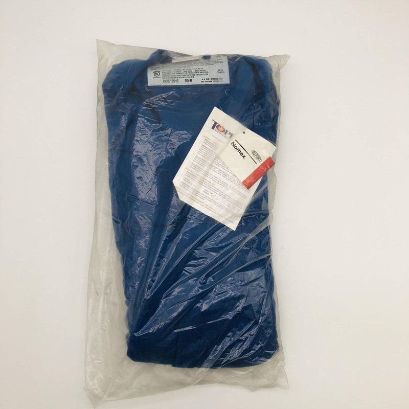 Topps Safety CO075515 Coveralls Size 50-R NOMEX IIIA Unlined Royal Blue RN 18353 9