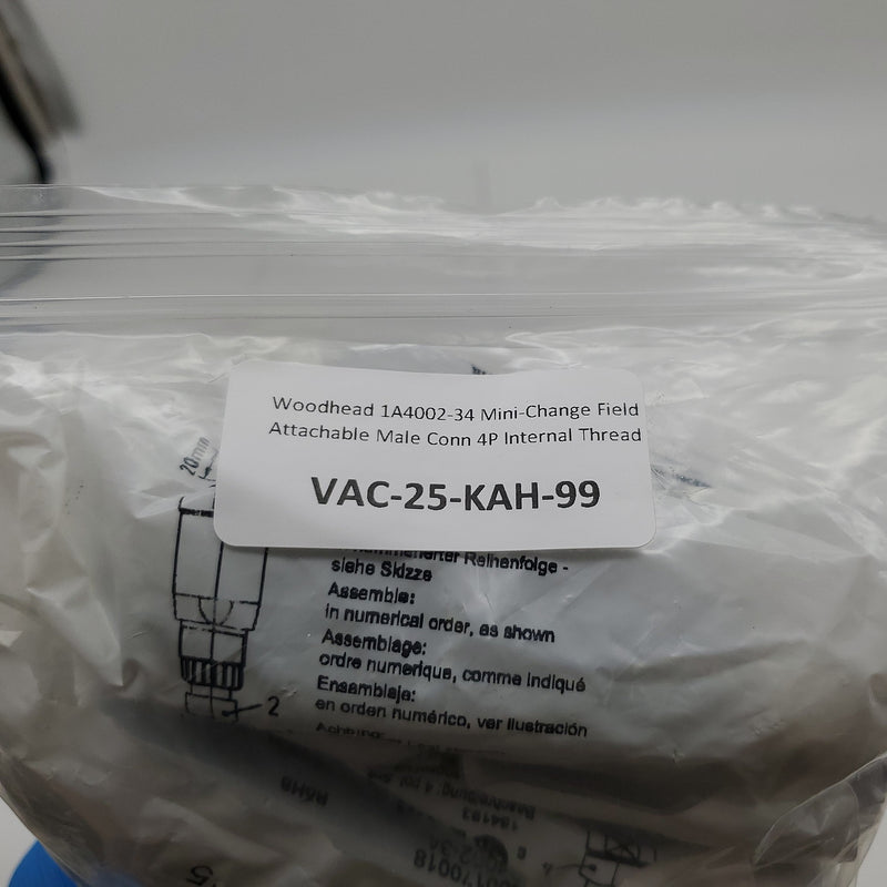 Woodhead 1A4002-34 Mini-Change Field Attachable Male Conn 4P Internal Thread 5