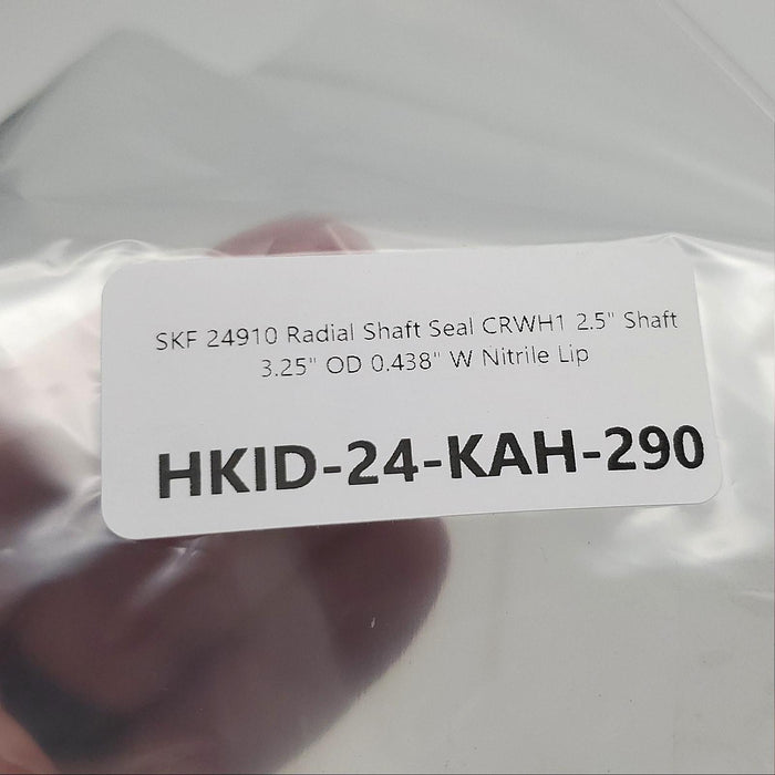 SKF 24910 Radial Shaft Seal CRWH1 2.5" Shaft 3.25" OD 0.438" W Nitrile Lip 4