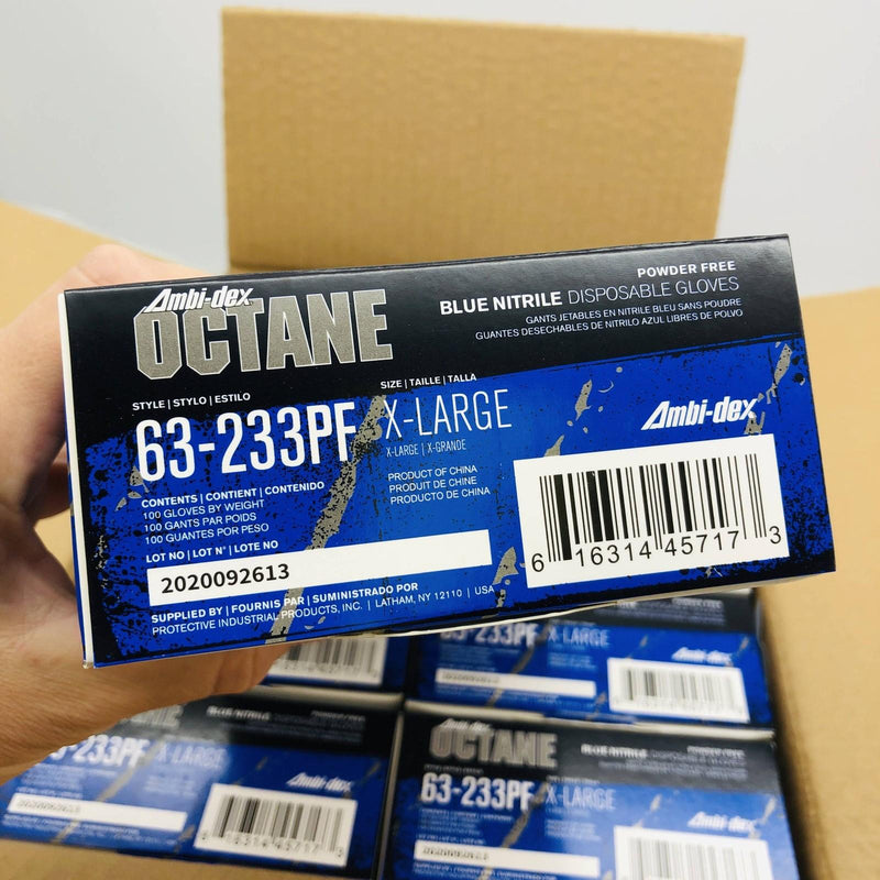 PIP 63-233PF Disposable Glove XL Extra Large Nitrile Fd Grade PWD Free 1000/Case 6