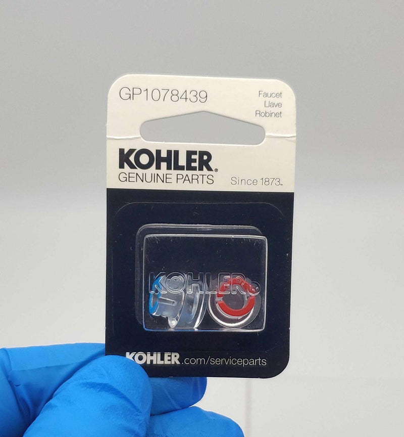 Kohler GP1078439 Plug Button Kit Hot & Cold for Finesse Series Handle Trim 1