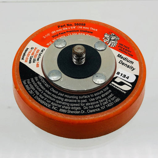 Dynabrade 56098 Disc Pad 3-1/2in Non Vacuum Vinyl Face 5/8" Thickness Medium 1