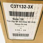 Lakeland C3T132 Coveralls 3X w/ Hood ChemMax 3 Gray Elastic Face Wrist Ankl 6pk 2