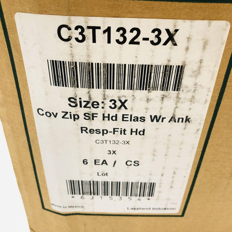 Lakeland C3T132 Coveralls 3X w/ Hood ChemMax 3 Gray Elastic Face Wrist Ankl 6pk 2
