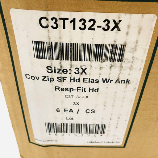 Lakeland C3T132 Coveralls 3X w/ Hood ChemMax 3 Gray Elastic Face Wrist Ankl 6pk 2