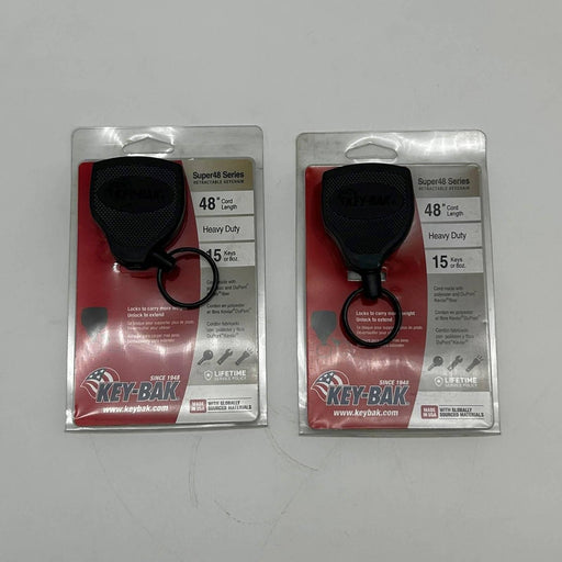 Key-Bak 0S48-803 Retractable Keychain Super48 Heavy Duty 48" Cord 15 Keys 2pk 1