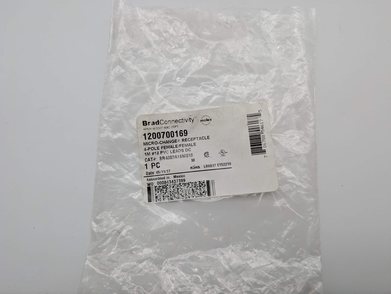 Brad Connectivity 8R4000A16M010 Micro Change M12 4-Pin Female to Bare Wire