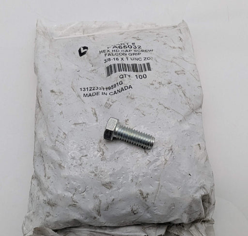 3/8-16 x 1" Hex Cap Screws Grade 5 Lawson FalconGrip FA65032 Pack of 100 1
