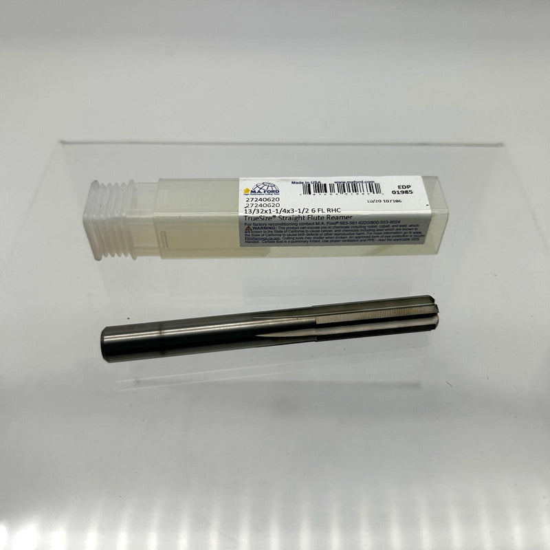 M.A. Ford 27240620 Chucking Reamer 13/32x1-1/4x3-1/2 RHC TrueSize Straight 6 FL 5