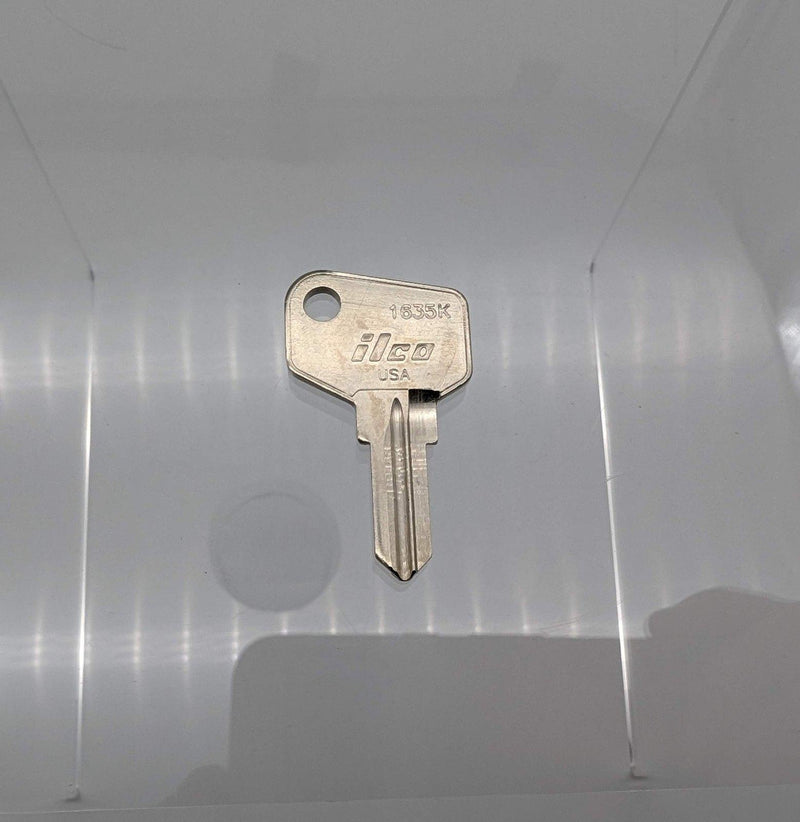 10x Ilco 1635K Key Blanks for Some Arfe K Cam Locks Nickel Plated 1