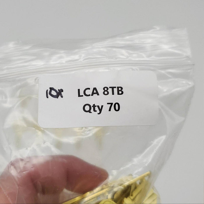 10x LCA 8TB Key Blanks For 3400 Push Locks Gold Tone Brass Lock Corp of America 4