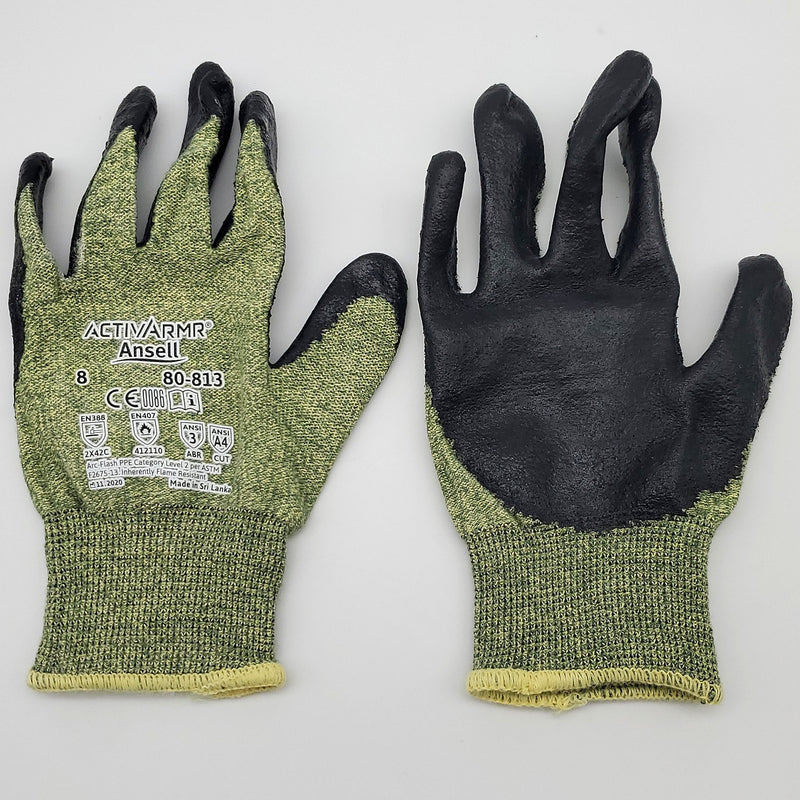 Ansell ACTIVARMR Work Gloves Size M 80-813 Flame Resistant Arc Resistant 1 Pair 1