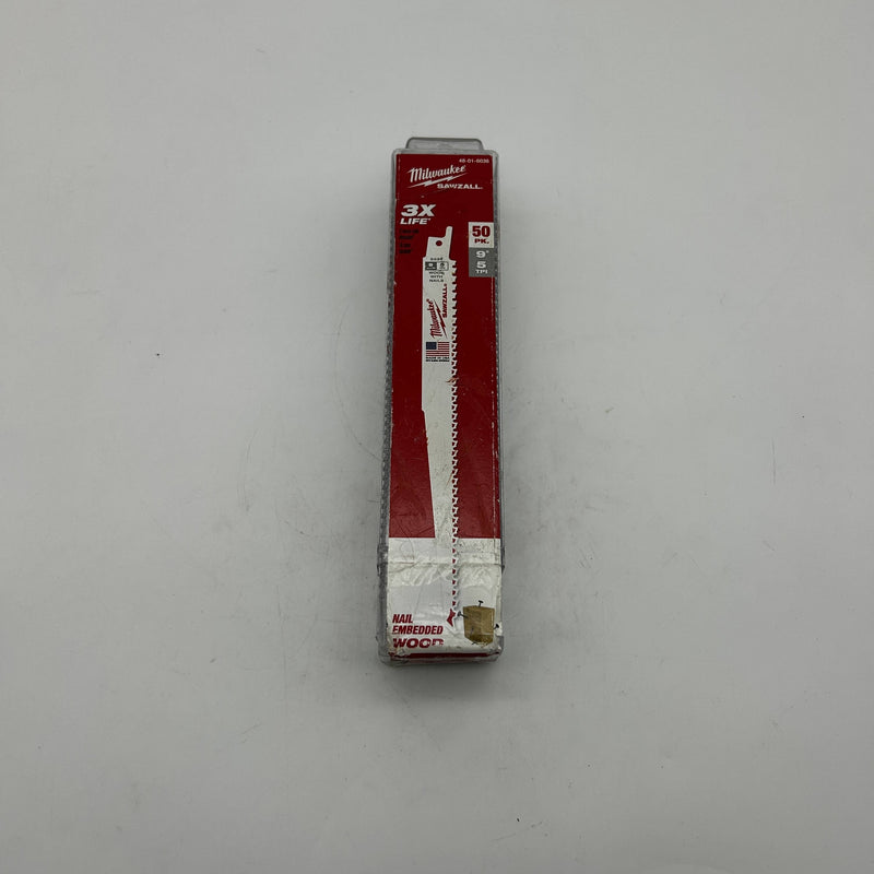 Milwaukee 48-01-6036 Super Sawzall Blades 5 TPI 9" Reciprocating Saw 50pk