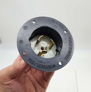 Legrand CS8275 Turnlok Flanged Inlet 50A 250V 2 Pole 3 Wire Black & White 1