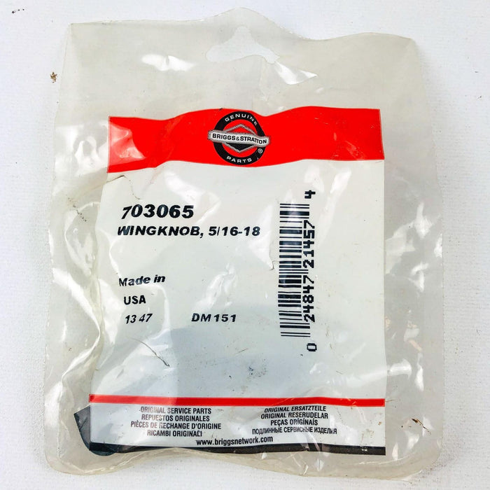 Briggs and Stratton 703065 Wing Knob 5/16-18 OEM NOS Sealed USA Made Plastic 2