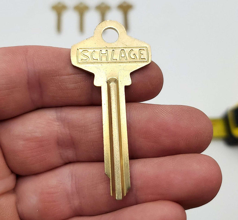 5x Schlage Key Blanks 35-182 Wafer Gold Tone Original USA Made NOS