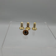 Rixson 107014 Top Pivot Screw Set Polished Brass for 180 / F180 Pivots Set of 4 1