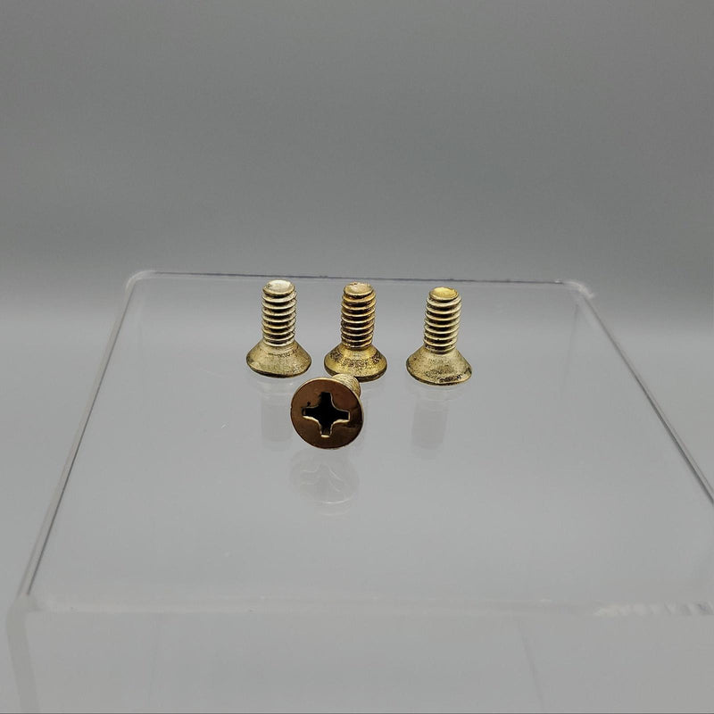 Rixson 107014 Top Pivot Screw Set Polished Brass for 180 / F180 Pivots Set of 4 1