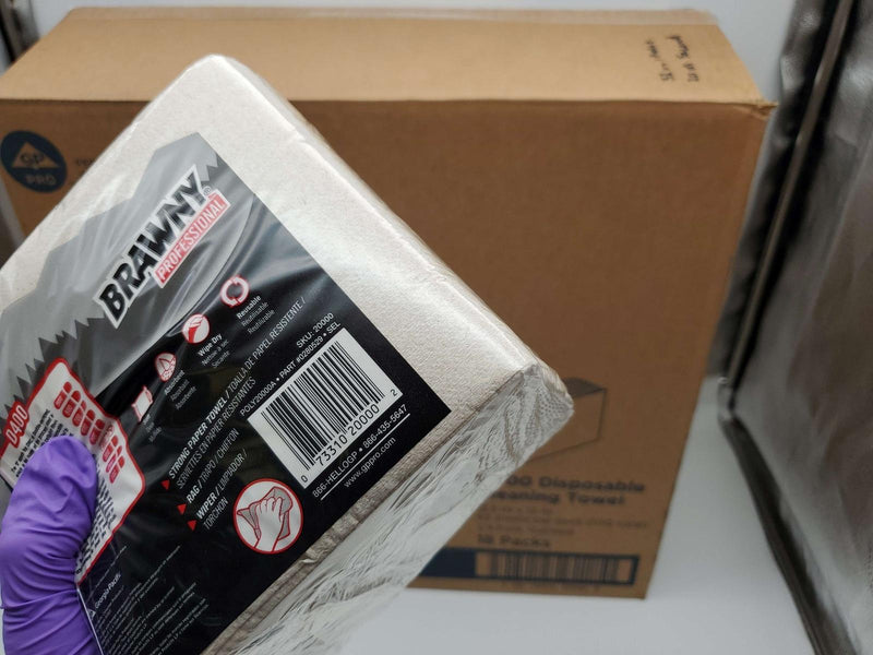 Brawny 1/4 Fold DRC Wipers Medium Duty 12.5" x 13" 18 Packs of 65 1170 Total 4