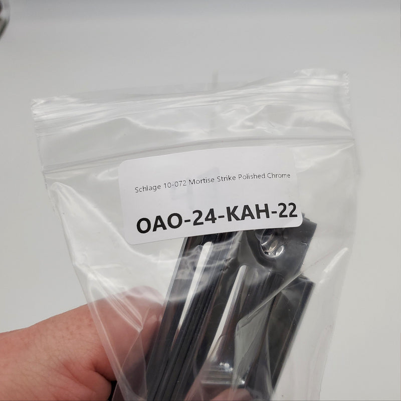 Schlage 10-072 Mortise Strike Polished Chrome 4-7/8" H x 1-3/16" Lip 5