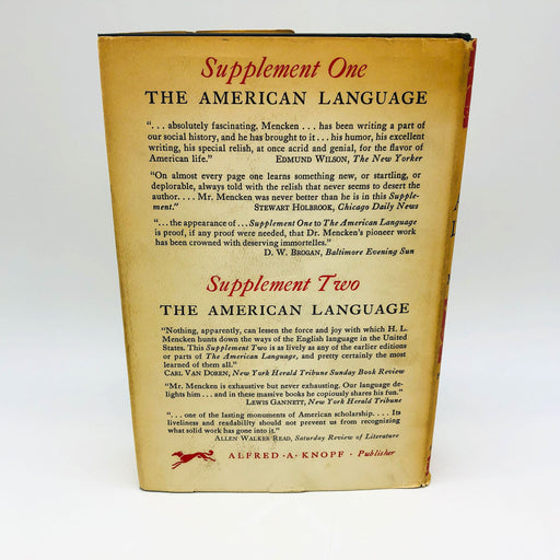 The American Language H. L. Mencken Hardcover 1960 15th Printing Linguistics 2