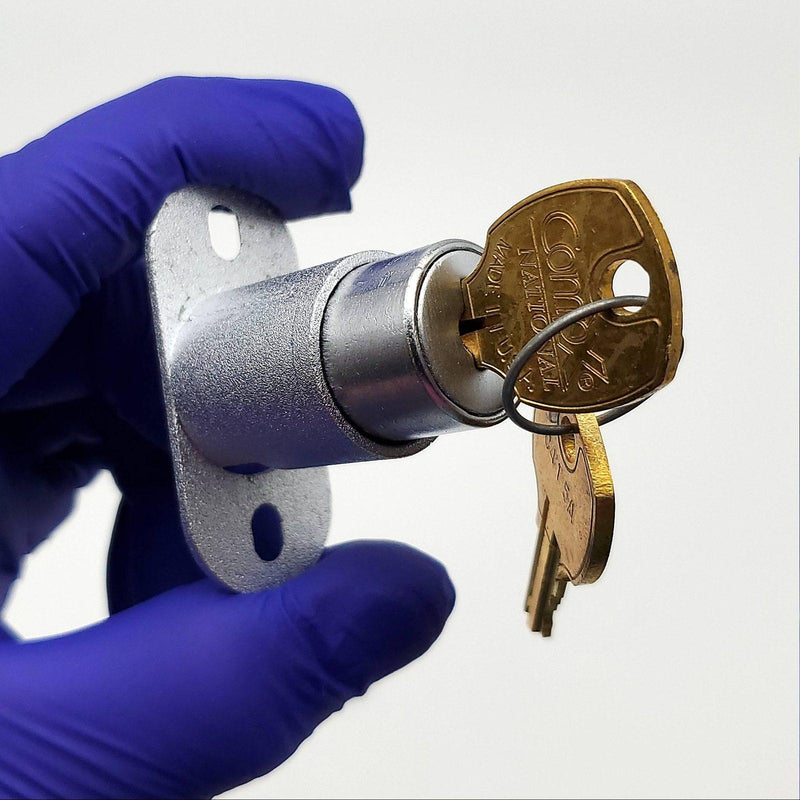 National Showcase Door Lock 1" Cylinder C8042 Keyed C415A Dull Chrome 5 Disc NOS 1