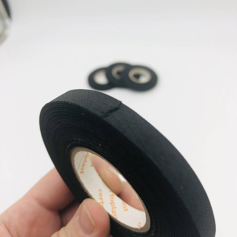 4x Certoplast 514 Pressure-Sensitive Adhesive Tape Fabric 9mm x 25m Wiring Cable 5