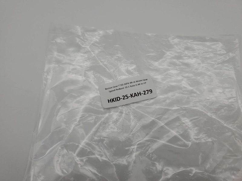 Boston Gear F710-10PK-B4-J6 Worm Gear Speed Reducer 10:1 Ratio 0.44 In HP 7
