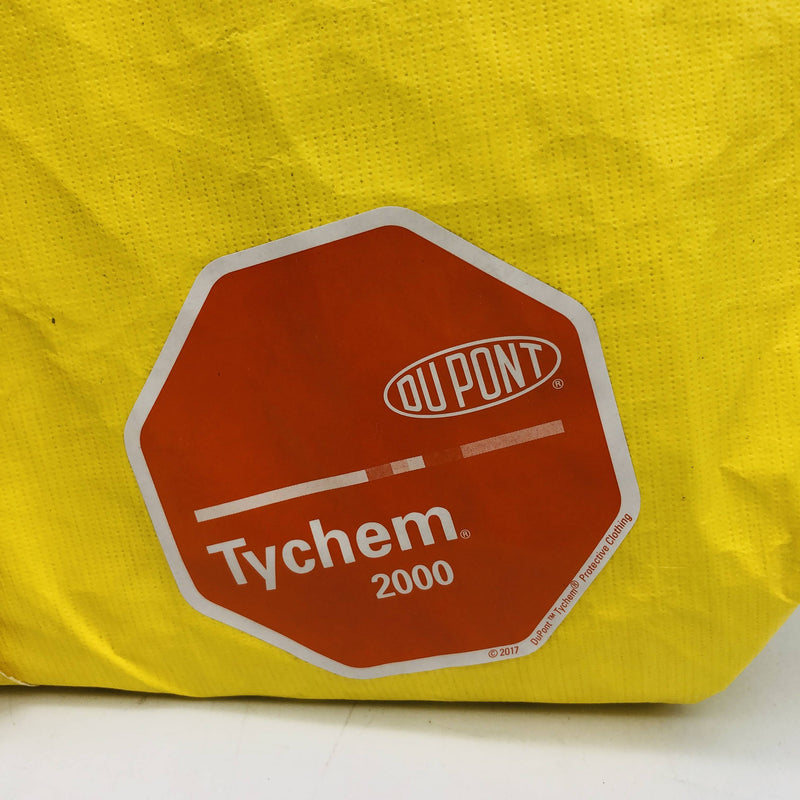 Dupont Tychem 2000 Hazmat Coverall Suit 3XL Hooded Yellow QC122BYL3X001200 1pk 2