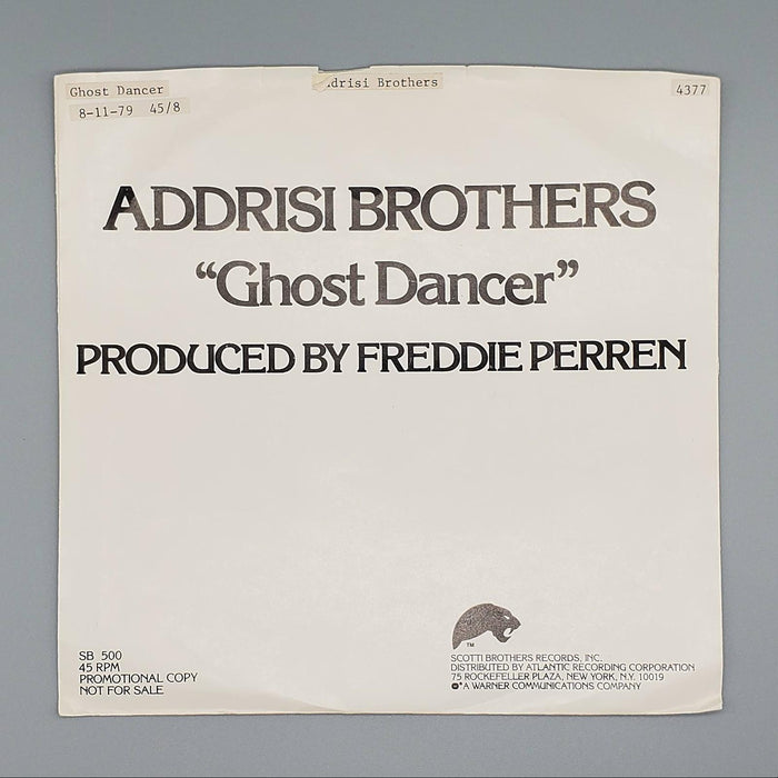 Addrisi Brothers Ghost Dancer Single Record Scotti Bros. Records 1979 PROMO 1