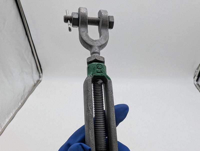 Green Pin 3/8" Turnbuckle Jaw Jaw 6" Take Up 1080lb LL SSGPGG1006 w/ Safety Bolt 6