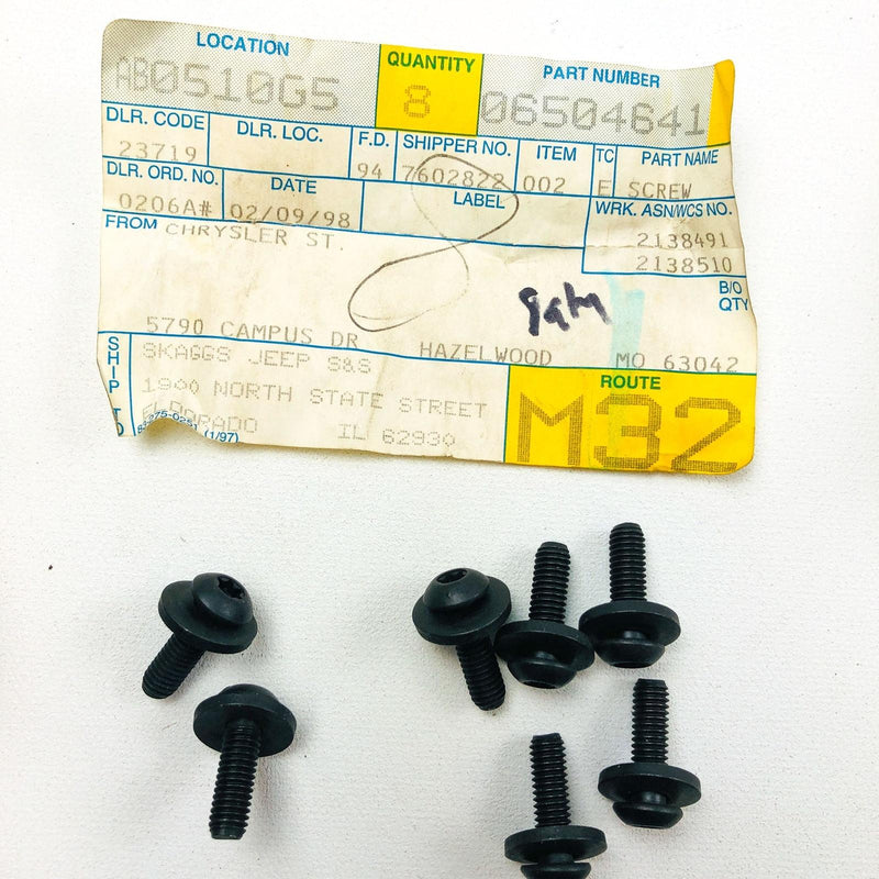 Mopar 6504641 Screw and Washer Button Head Torx OEM NOS 1997-99 Jeep XJ Loose 2