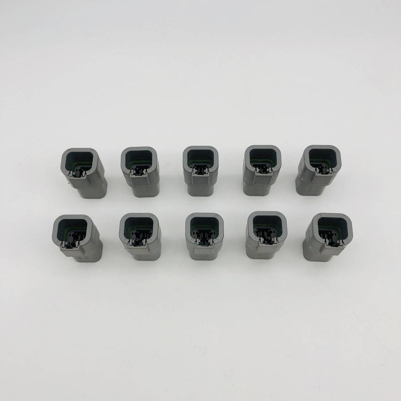 TE Connectivity DTP04-4P Receptacle Connector 4 Pin Grey Wire to Wire Pack of 10 10