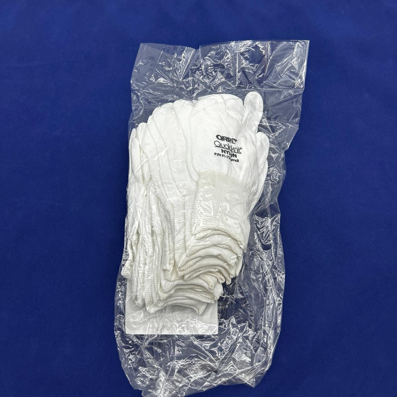 PIP QRP QualaKnit 91-721 Inspection Assembly Gloves Sz Small White Nylon 12 Pair 8