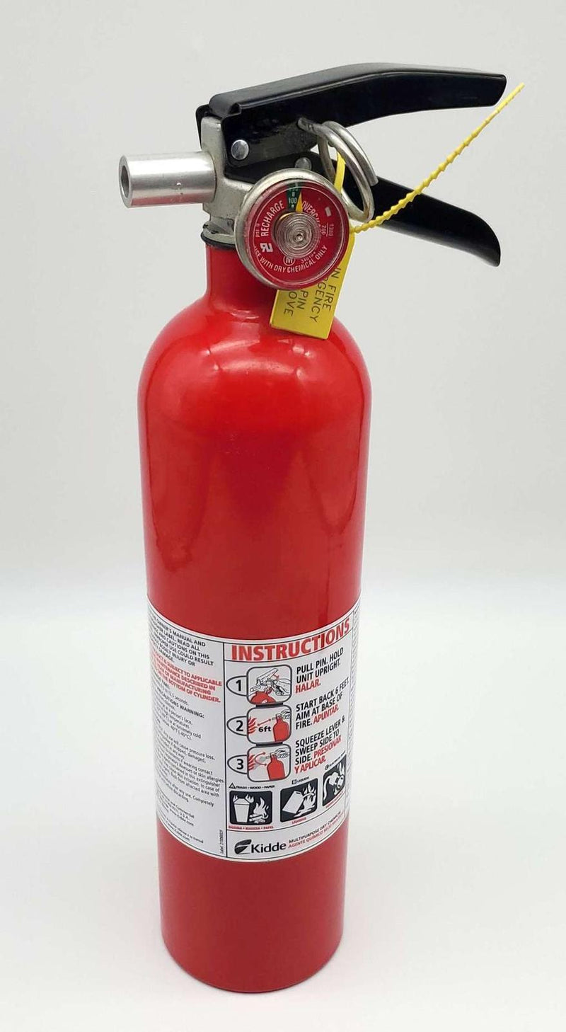 Kidde Pro Dry Chemical Fire Extinguisher 2.5 Lbs Class ABC Rechargeable 466227 2