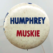 Hubert Humphrey Muskie Button 1" Pinback Political Campaign President Vintage 3