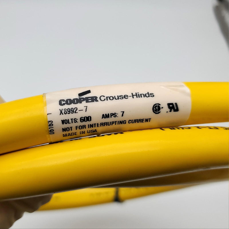 Cooper X8992-7 6ft 12 Conductor Mini-Line Cable STOOW Male & Bare End 600V 7A 3