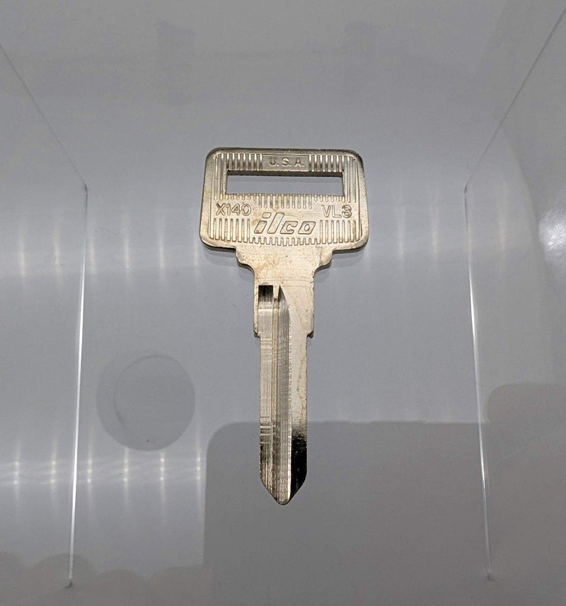 10x Ilco X140 / VL8 Key Blanks for Some Older Volvo Vehicles Nickel Plated 1