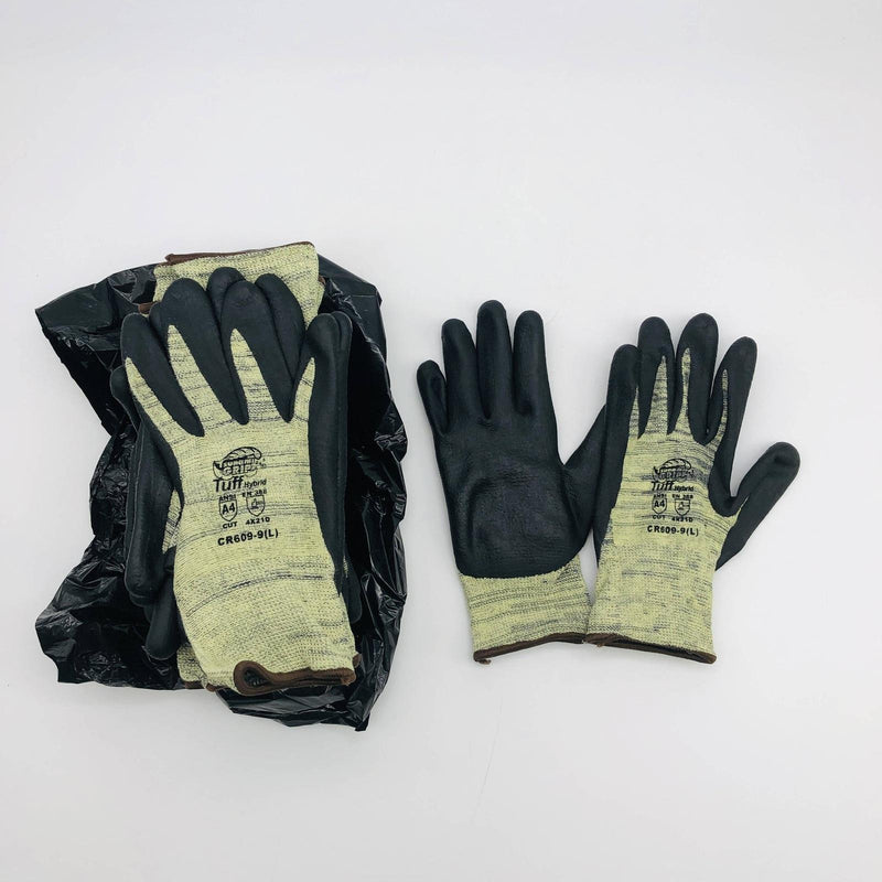 Global Glove CR609-LG Work Glove Sz 9/Large Tsunami Grip Tuff Hybrid 12 Pairs 9