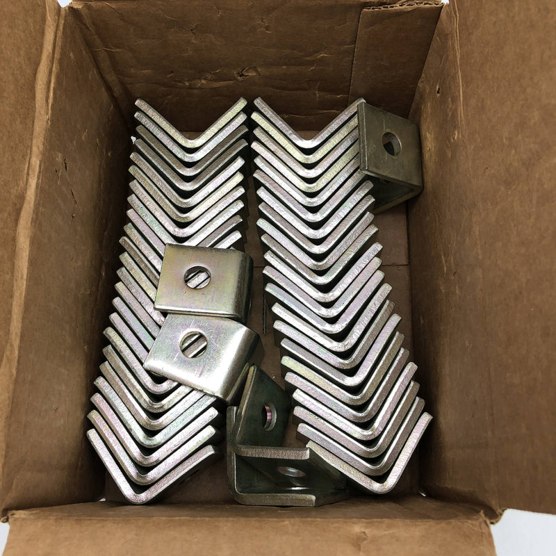 50pk Superstrut AB202 Angle Fitting Steel 90-Degree 2-Hole With GoldGalv Finish 3