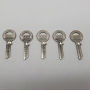 5x Abus 85/40 KBL Padlock Key Blanks #90420 Nickel Plated 5 Pin Left Handed 3