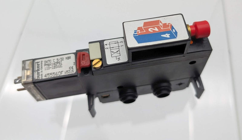 Burkert 0470 C 5/32 NBR Solenoid Valve 3/2-way Valve 1/4" Port 110-120V 140 PSI 1