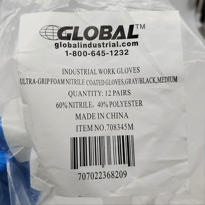 Global Industrial Ultra Grip Foam Nitrile Coated Gloves Size Medium 708345M 6