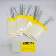 Yellow Caution Tags 3-1/4" x 5" Self Laminating Pre Wired Safety Pack of 100 1