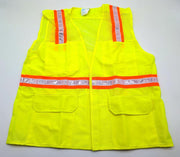Surveyor’s Safety Vest Size L Yellow 6 Pockets Hook & Loop Closure MSSV-GNV-VC 1