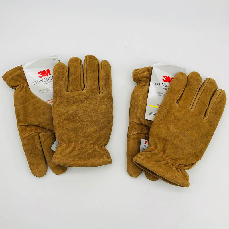 Majestic 1640 Winter Work Gloves Sz Small Side Split Lined Leather Knit 2 Pairs 1