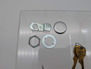 National C8106 Cam Lock 1-7/16" Len 3/4" Diam Dull Chrome Flush Mount Keyed Diff 4