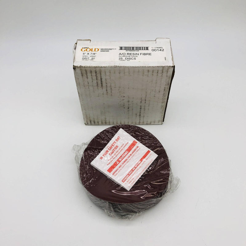 Carbo Gold 77696000142 Fiber Sanding Discs 5" x 7/8" Aluminum Oxide 80 Grit 25pk 8