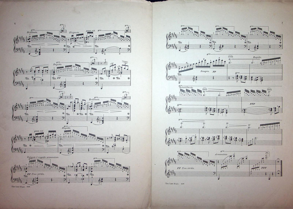 The Last Hope Vintage Sheet Music Large L M Gottschalk Conservatory Publication 3