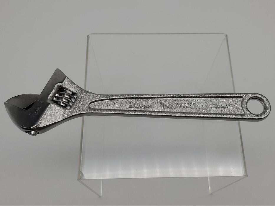 Westward Adjustable Wrench 8" L 1-1/8" Jaw SAE & Metric Chrome Steel 1NYA3 2